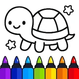 Coloring games for kids drawing app icon